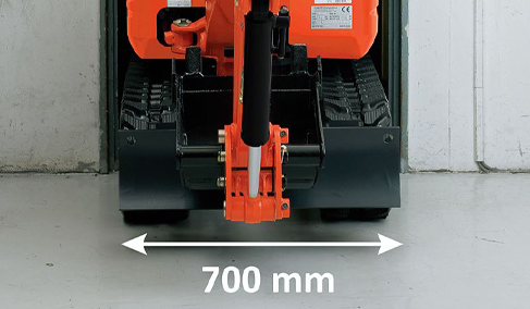 Largeur Minipelle 1T Kubota K008-5