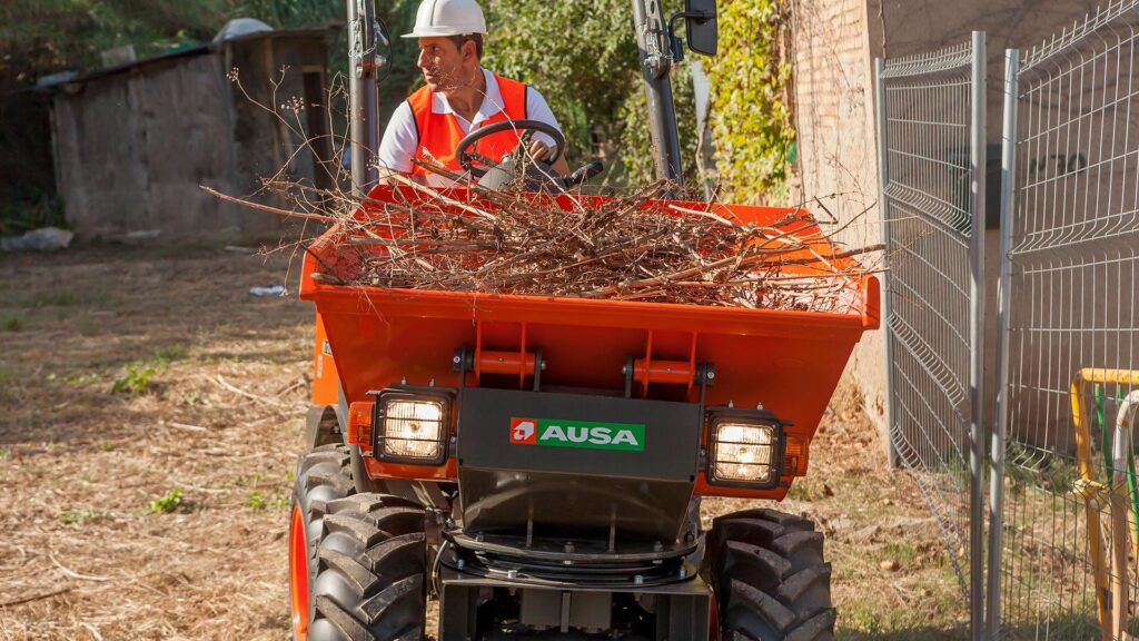 Dumper 1000L AUSA D120AHG chargement